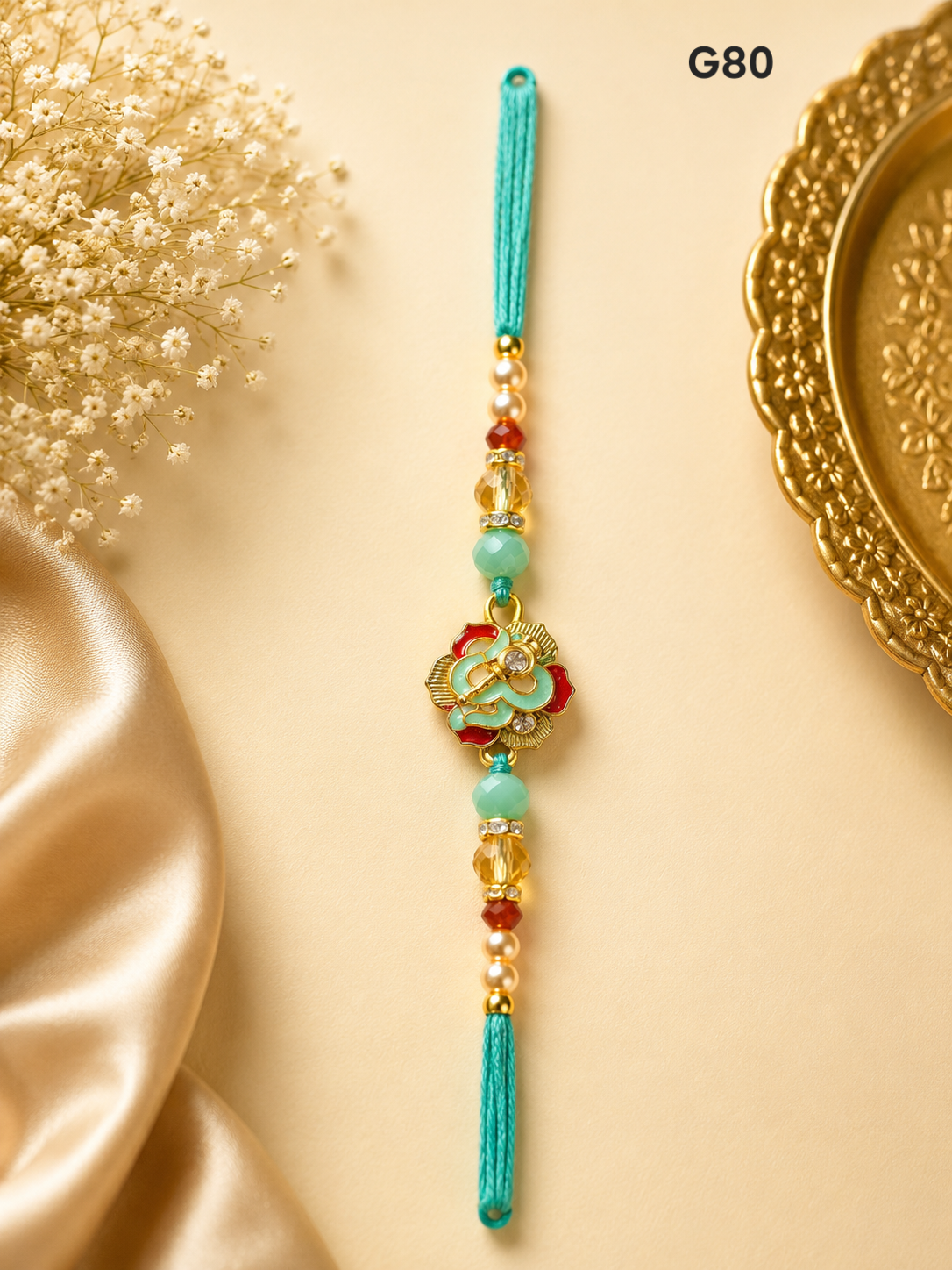 om-designer-rakhi Green