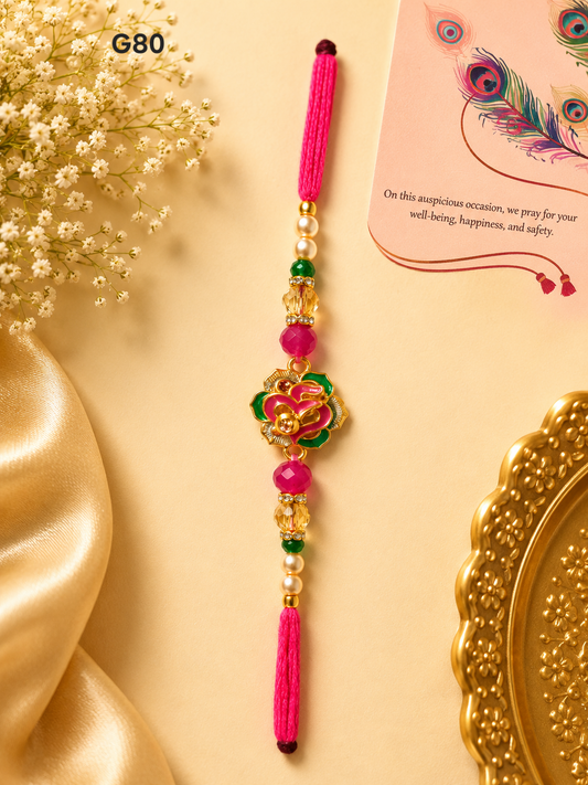 om-designer-rakhi Pink
