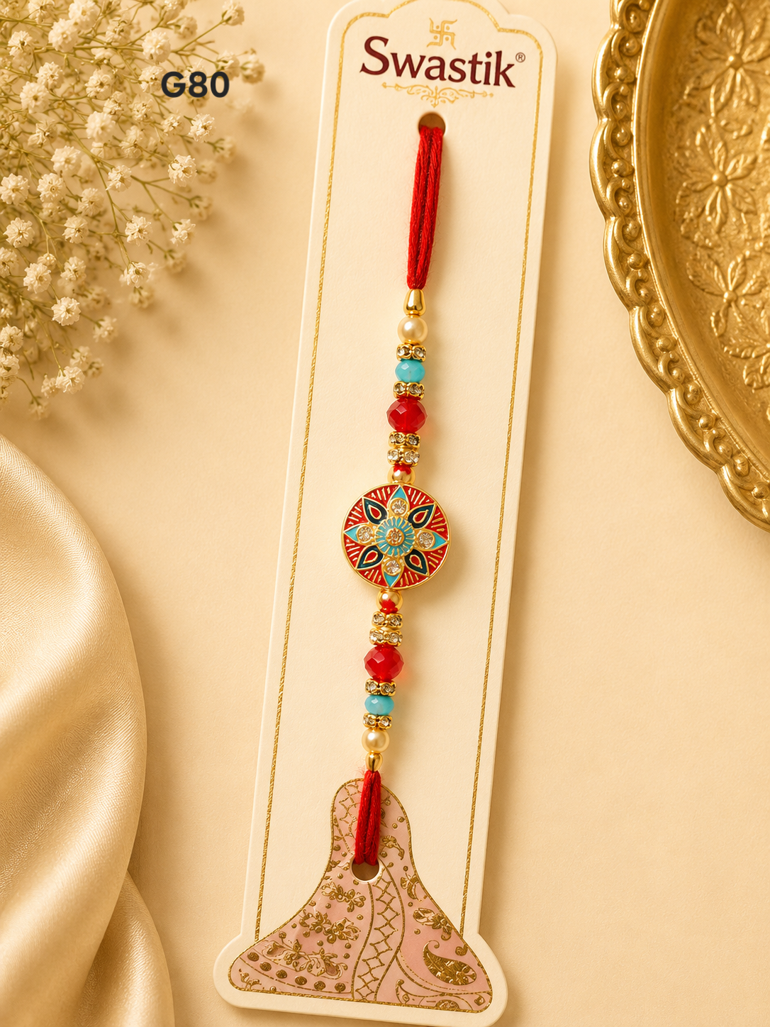 Meena Red Rakhi