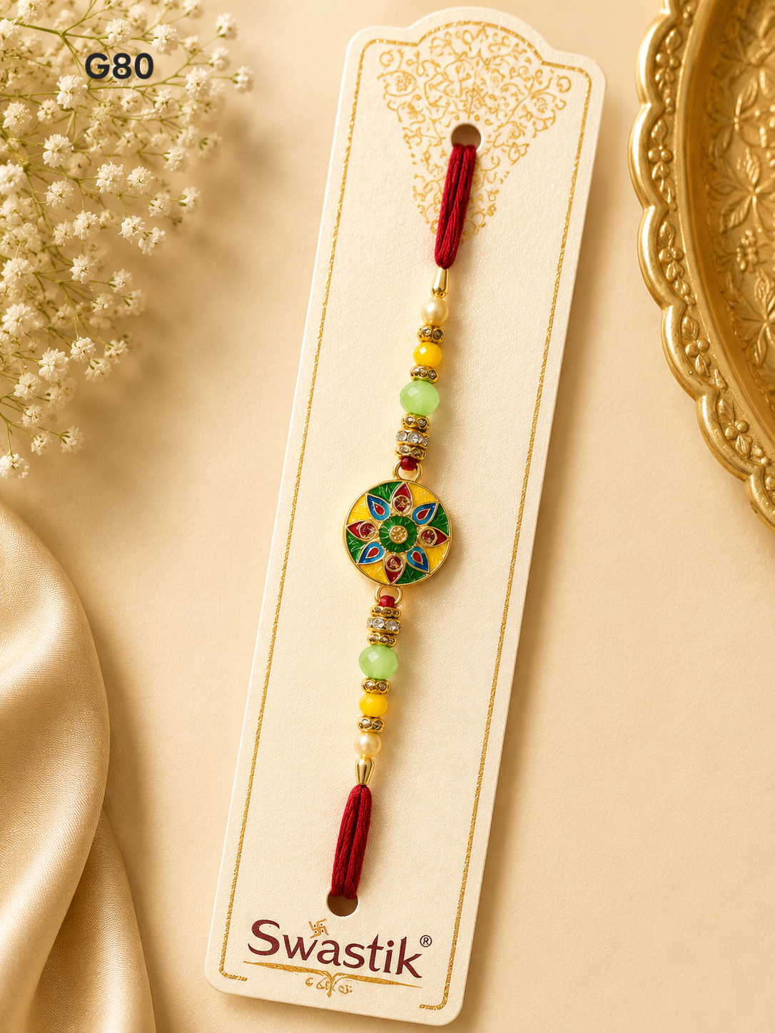 Meena Yellow Rakhi