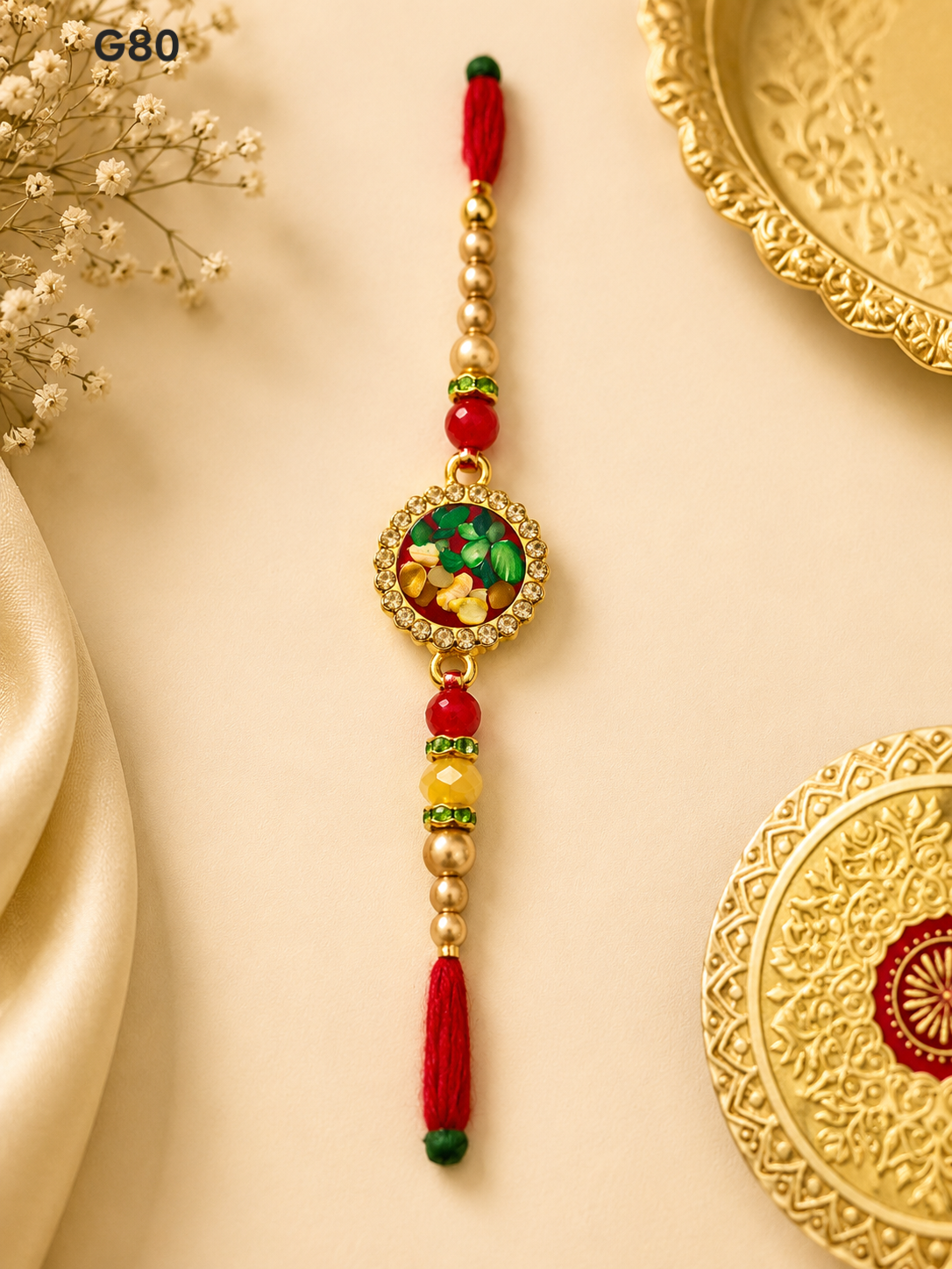 Multi Stone Rakhi